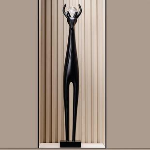 入户玄关壁龛摆件鹿细长竖感小众客厅电视柜软装饰抽象艺术品