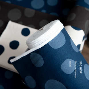 包面料 台湾加厚手工diy布料面料复古不规则水玉波点服装 1码 价