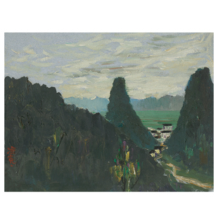 【底价捡漏】广西美协主席名家凃克【群山】签章款 限量版画