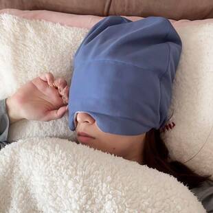 睡眠神器睡帽月子帽防风乱发无压感遮光晚上睡觉戴的帽透气女