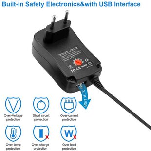 30W Power Adaptor Supply Spwitching Adapter Tips With