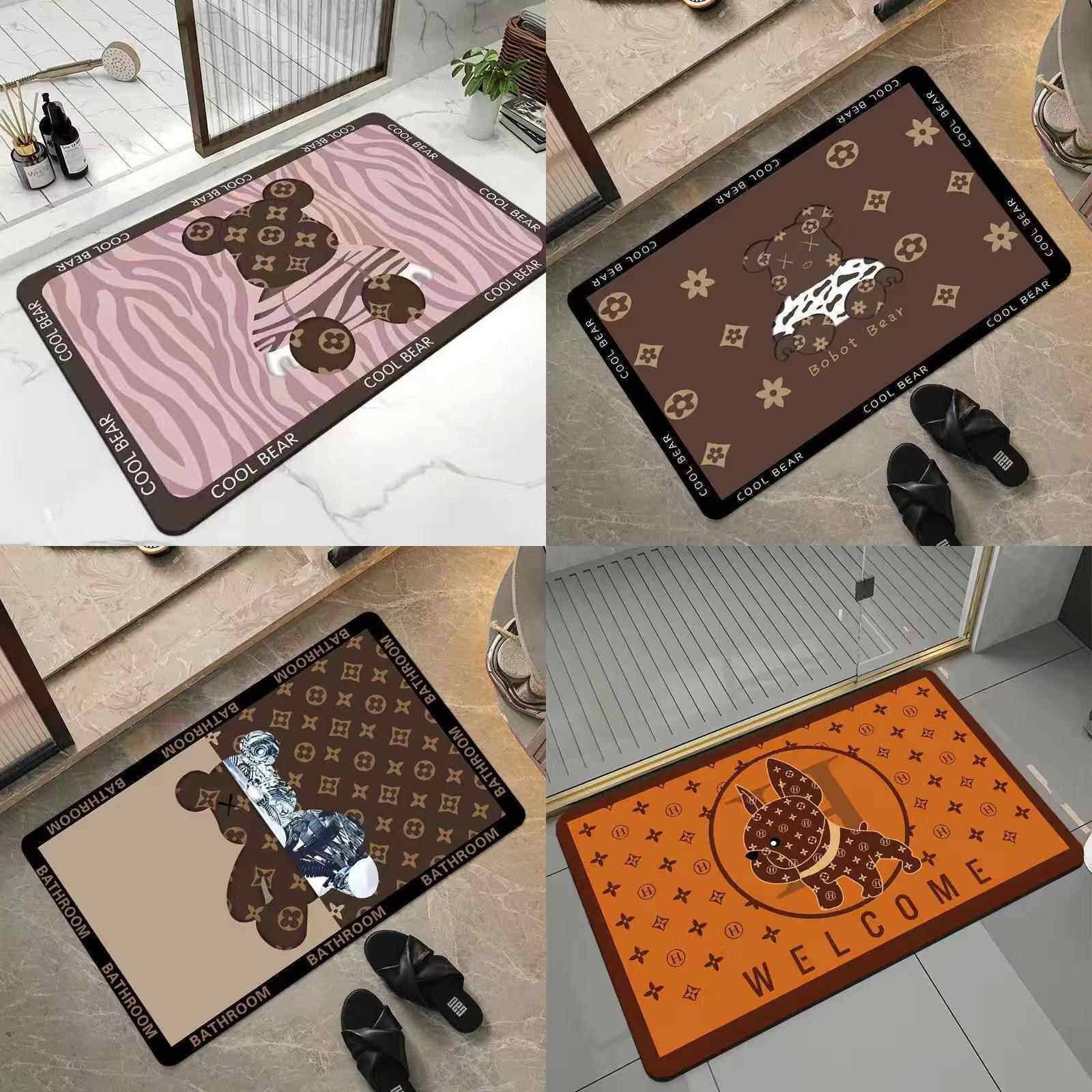 免洗矽藻泥家用门口入户浴室吸水地垫厨房化妆室橡胶防滑大号脚垫