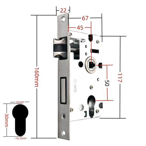 重弹簧大50锁体家用室内卧室执手门锁门锁4550木门锁分体锁可用