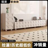 电视柜斗柜客厅家用简风约现代户型式 UBF法奶油小收纳储物柜一体