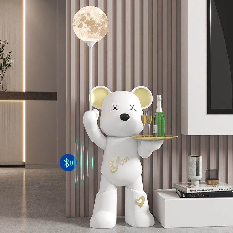 暴QJ2451力月球收纳落地大摆件熊电视柜灯旁发边沙卧室酒店会所大