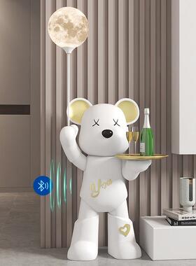 暴QJ2451力月球收纳落地大摆件熊电视柜灯旁发边沙卧室酒店会所大