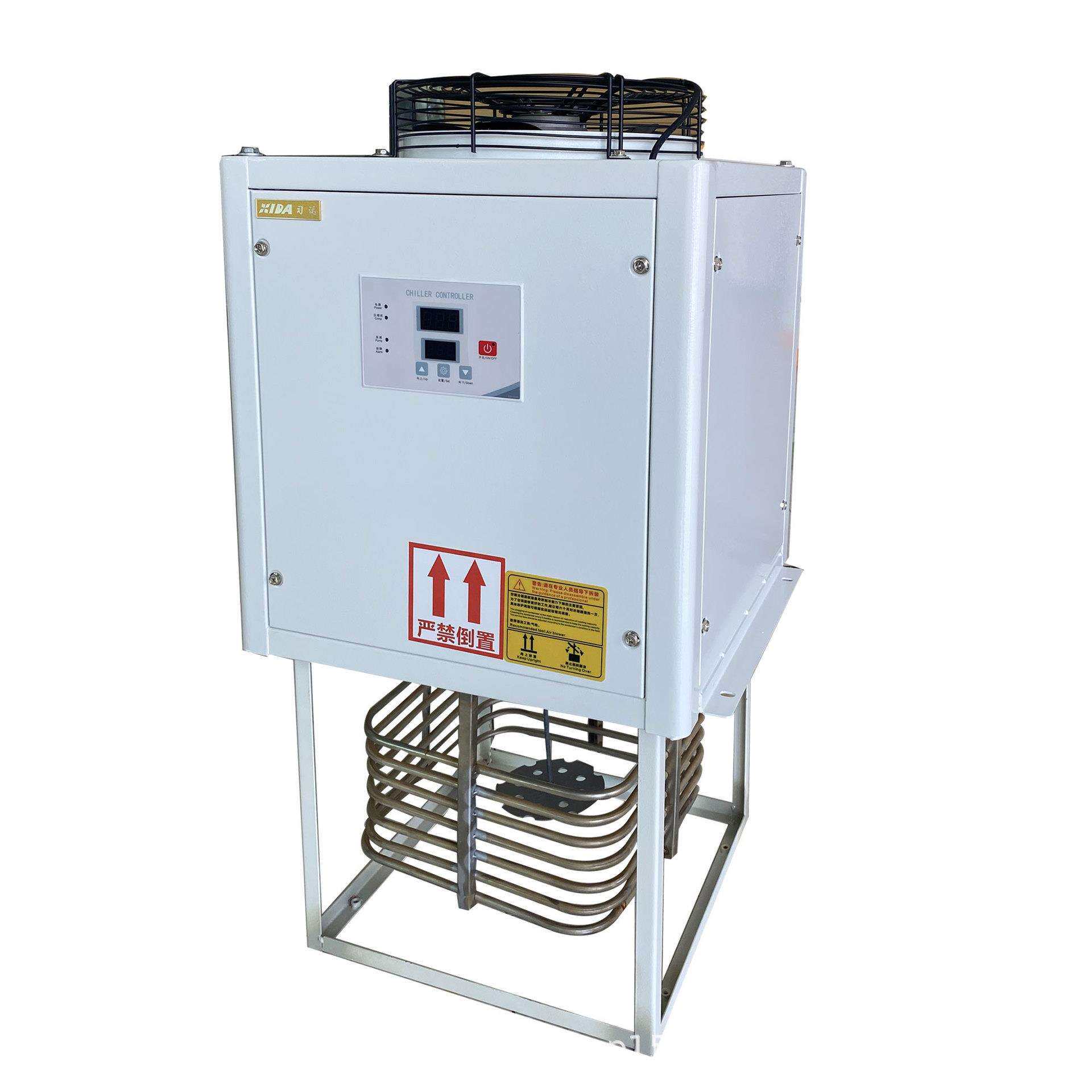 带杂质油槽降温用浸入式不锈钢盘管油冷机2500W,搅拌电机空调