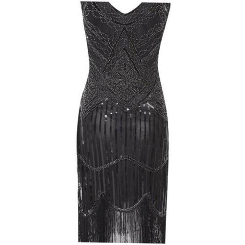 Flapper Dress 20s Sequin Beaded Fringed Great Gatsby Dress