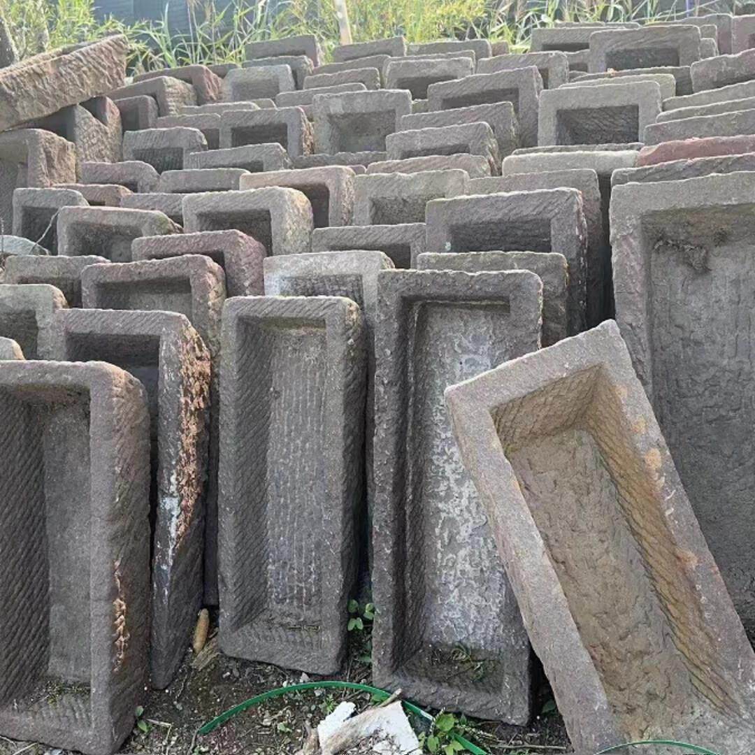 老旧石槽养鱼缸石头花盆种花室阳台小石槽流水组合养花猪槽马牛槽
