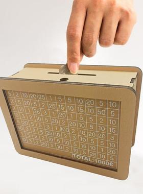 现货木质复古存钱罐儿童生日储钱罐欧美元Money Box with Counter