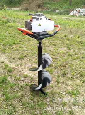 冲程汽油地钻机果树施肥包种植打坑机机单二人手提OLL式植树挖坑