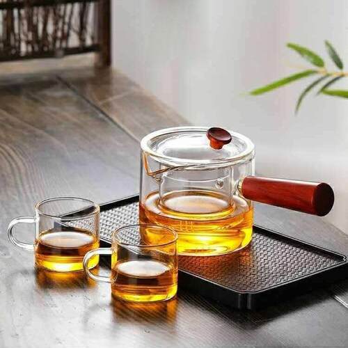 木侧把高硼硅玻璃煮茶器家用带过滤内胆泡茶壶可电陶炉加热直觉壶