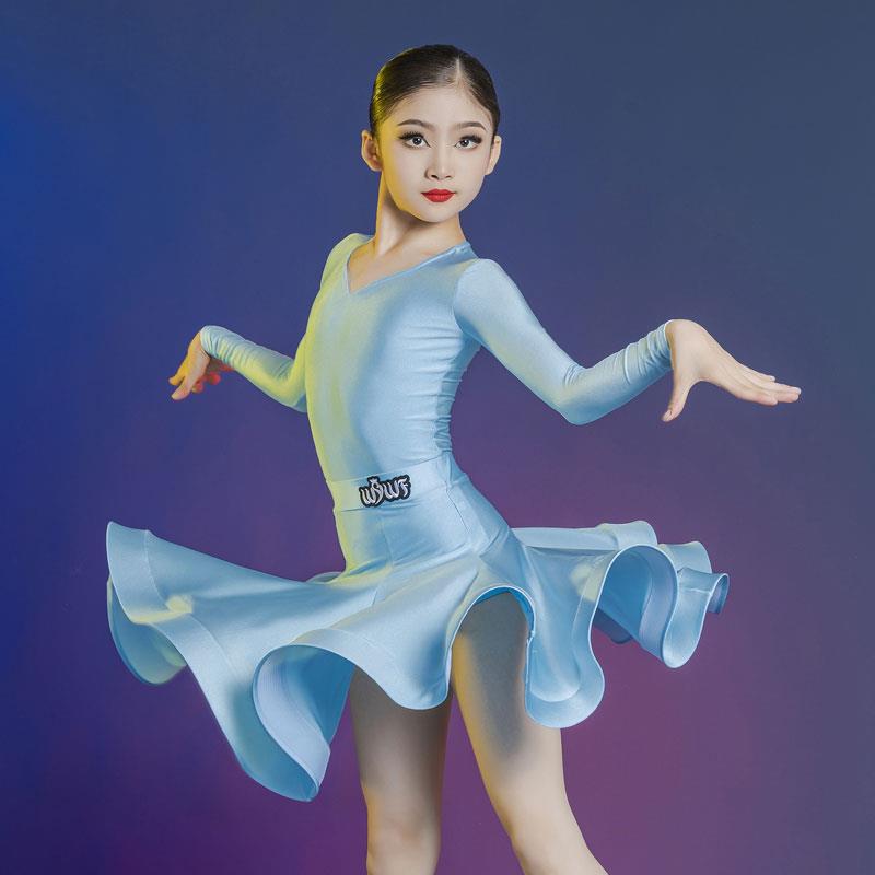 幼儿拉丁舞蹈服女夏季儿童专业比赛规定服演出服女童表演服练功服