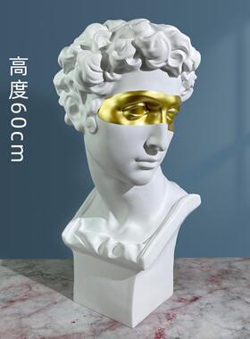60cm小摆件蒙玄HCF-给60眼美像第奇树脂头像雕雕塑欧式石卫膏像别