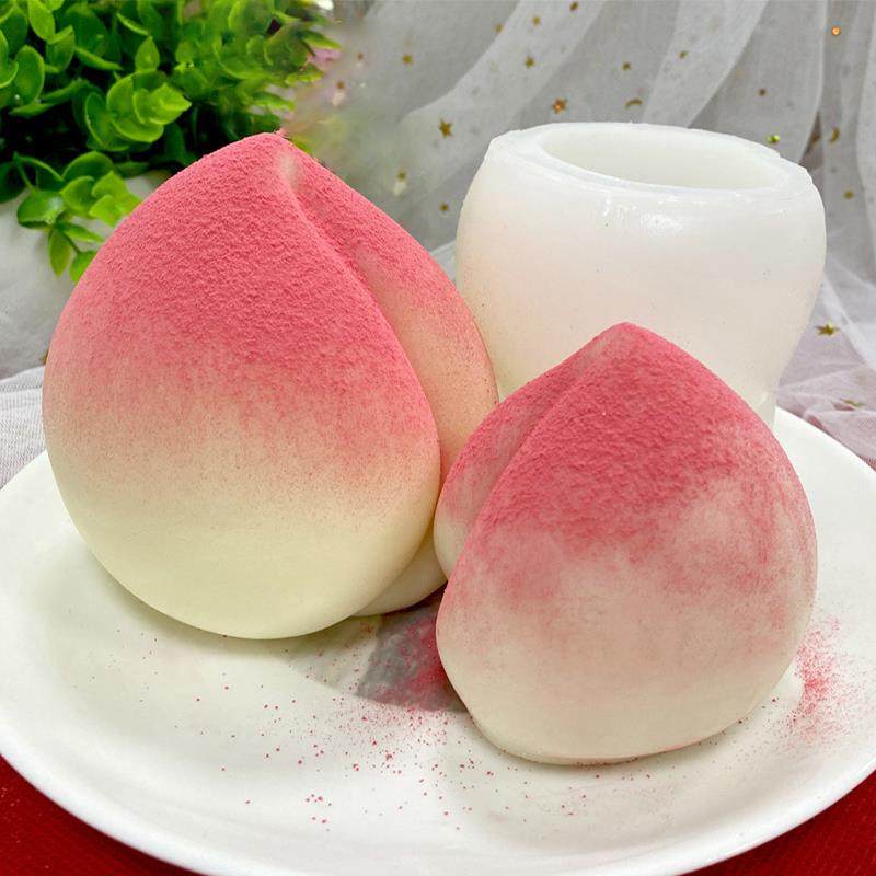 立体桃子慕斯仙桃寿桃水蜜桃硅胶模具单个黄桃奶冻布丁DIY烘焙模,厨房/烹饪用具,烘焙模具,淘宝优惠券,粉丝福利购,淘宝优惠卷