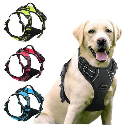 Dog Harness Leash Vest Chest Clothes Reflective Walking Smal