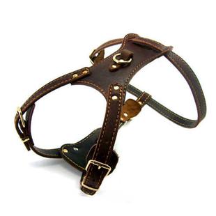 号头项圈双层牛皮背层胸犬胸背加工作 背厚大胸宠物
