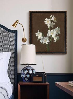 图尔静花欧C185式轻奢v拉intage装饰画法式客厅餐厅卉物卧室复古