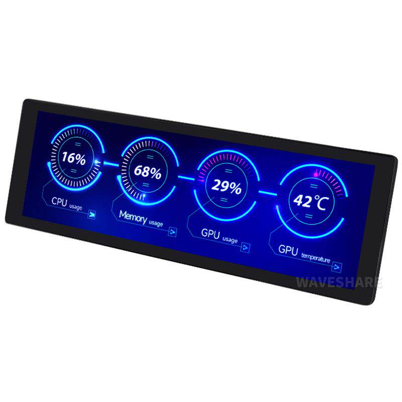 7.9inch Touch Monitor IPS电容触摸长条屏HDMI折叠支架金属外壳