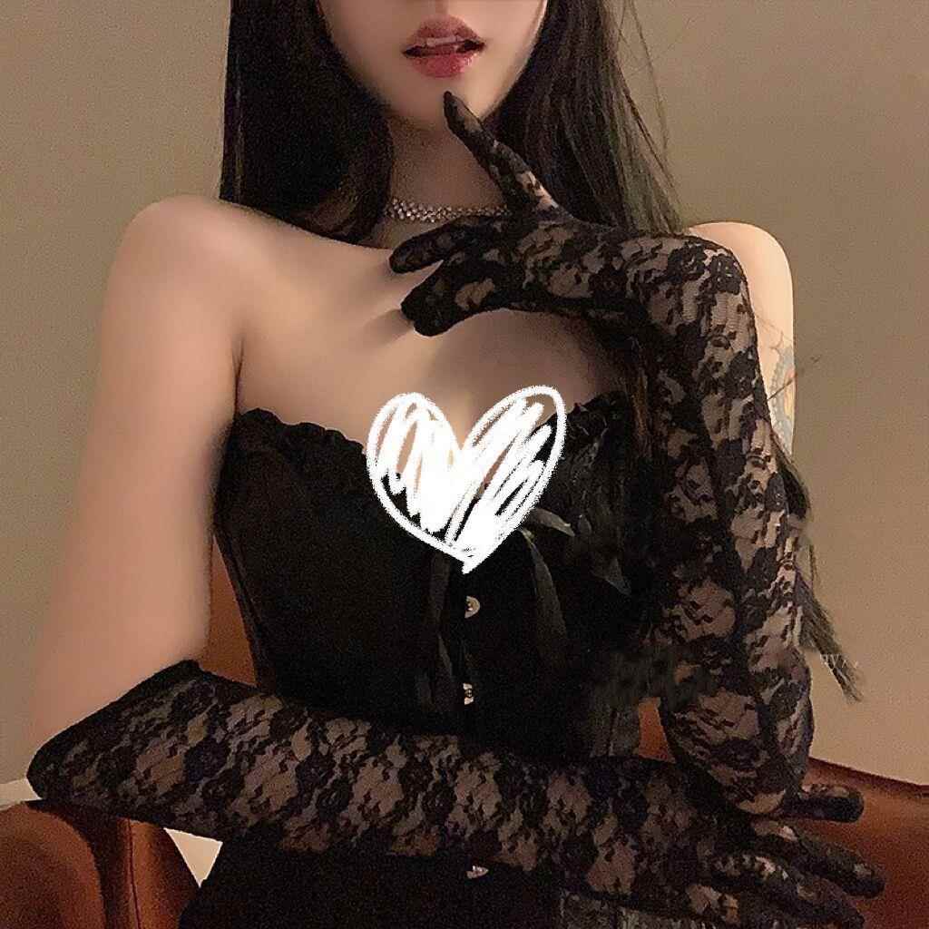不露脸黑色感性猫耳朵发箍女蕾丝面罩罩遮脸网纱面具发卡