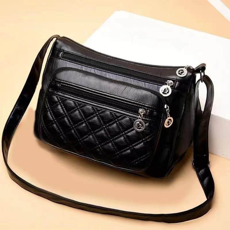 妈咪包大气中年女包妈妈包婆婆包多层软皮质感单肩斜挎包黑色皮包,箱包皮具/热销女包/男包,托特包,淘宝优惠券,粉丝福利购,淘宝优惠卷