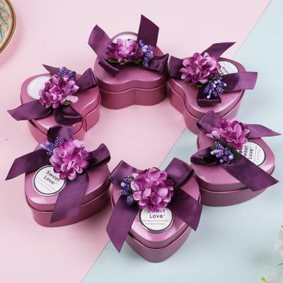 高档新款心形马口铁喜盒子创意礼品糖果盒喜性糖包装婚庆个中糖号