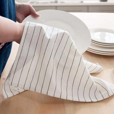 8条装 Cotton black kitchen towels纯棉洗碗抹布厨房擦盘黑格子