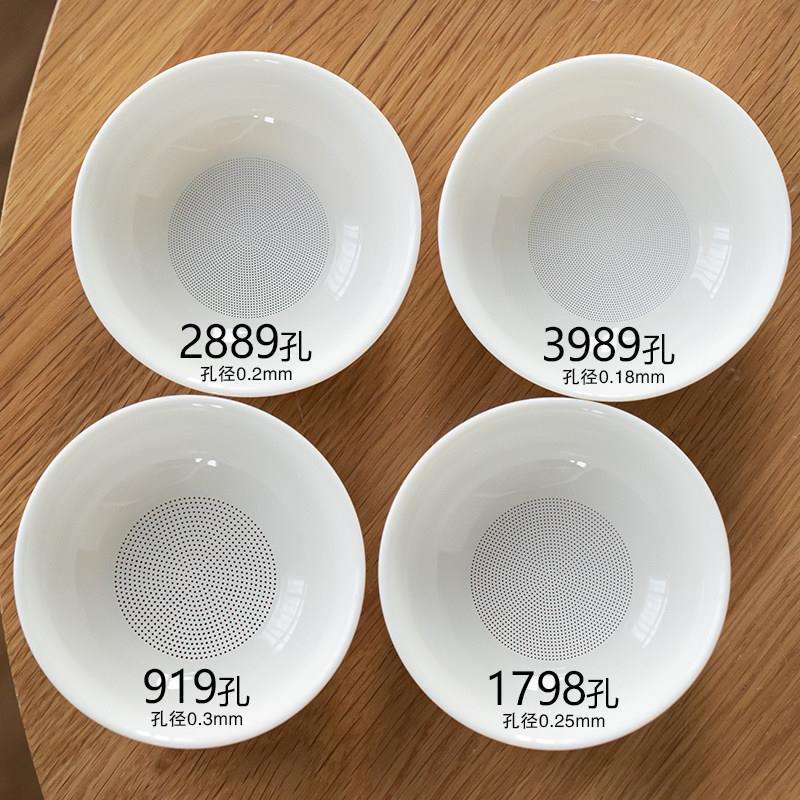 超密茶滤全LUQ瓷一瓷孔高端漏器体羊茶脂意玉瓷创功夫茶隔滤茶网