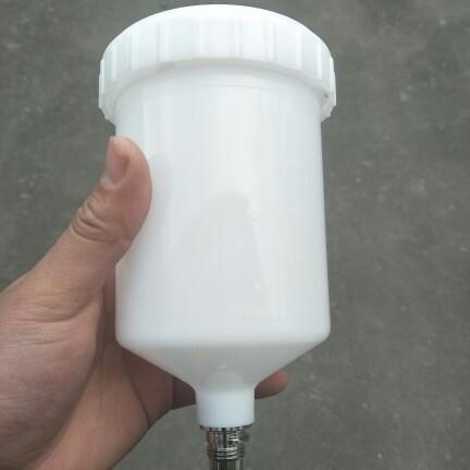 环保汽车喷枪单壶外牙壶萨塔工程塑料壶600ml油漆喷枪上壶壶罐