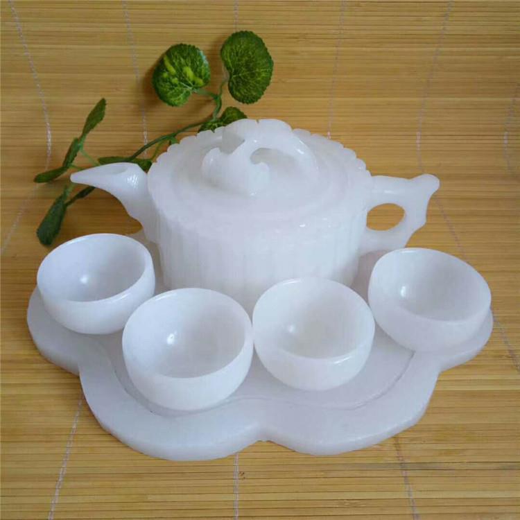玉器 白玉酒具 茶壶 茶杯 阿富汗玉汉白玉 茶具套件