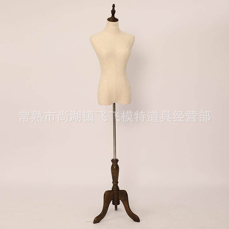模特半身服装店女模特道具假人台包布模特儿人体女装展示架
