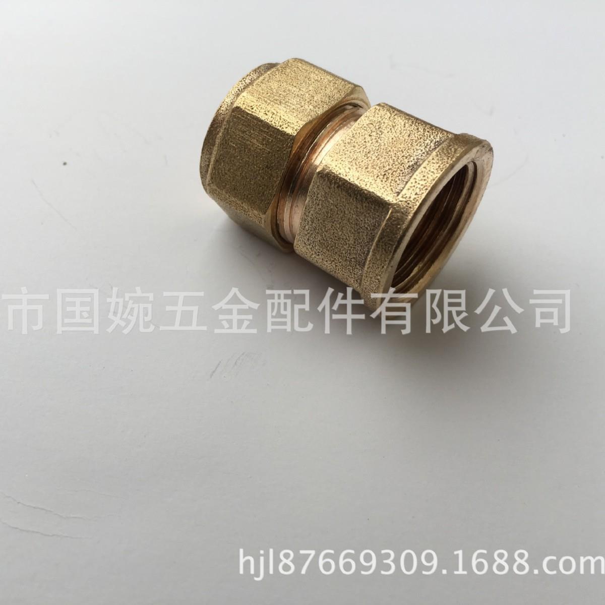 是S16*1/2F法兰盘型内直 卡套式接头铜管件  铝塑管铜接头