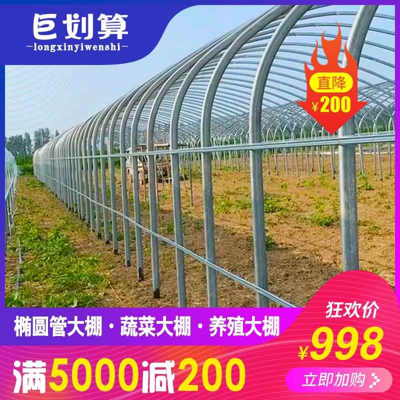 椭圆管养殖大棚骨架鸡鸭猪牛羊棚种植蔬菜花卉温室大棚支架定制