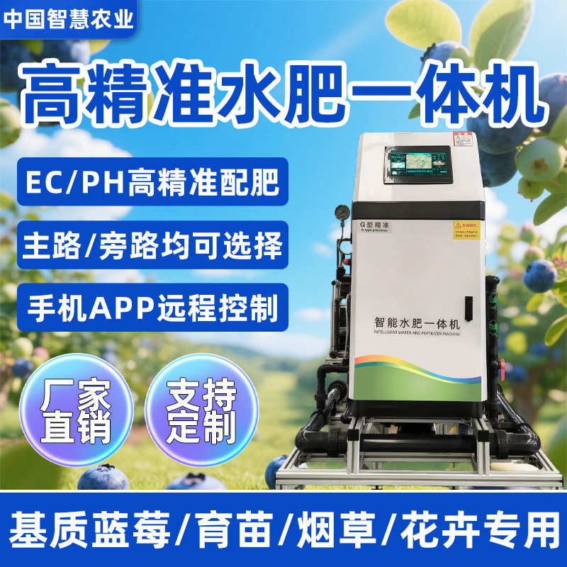 智能水肥一体机高精准基质蓝莓苗床花卉烟草过滤施肥滴喷灌溉系统