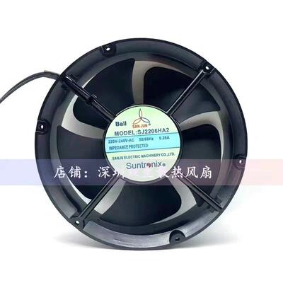 原装三巨 SJ2206HA2 22060 220V 0.28a 20cm圆形 机柜 散热风扇
