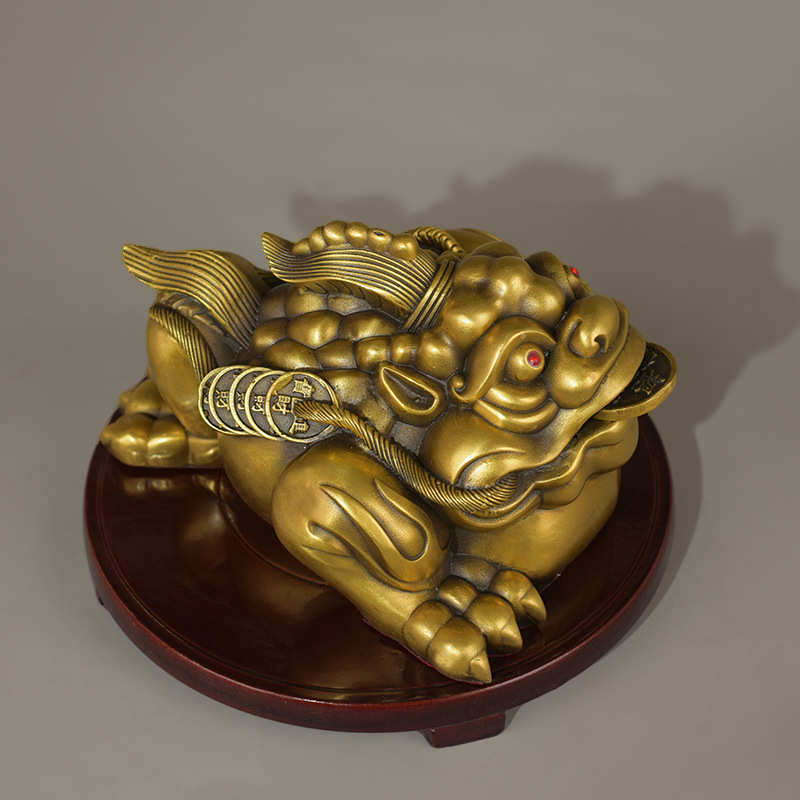 铜金蟾摆件家居大号金蟾门店前台办公室霸王金蟾商务礼品蟾王