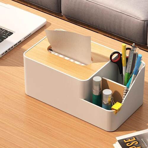 Multifunctional Living Room Tissue Box with Storage for Coff