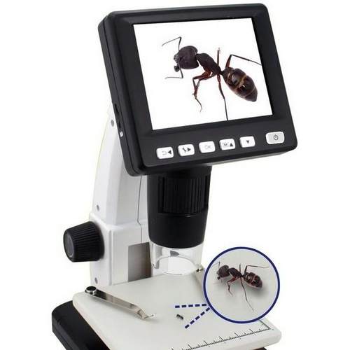 3.5寸视带屏电子数码显微镜放大镜支持TF卡32G可接电视接电脑功能