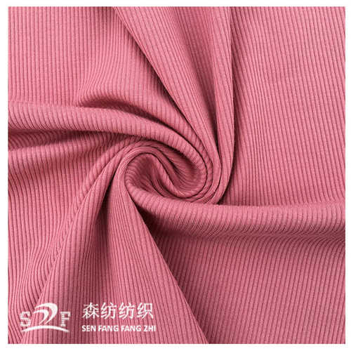 针织抓毛随心裁罗纹布 2*2高弹力人棉螺纹坑条布料 无痕打底面料