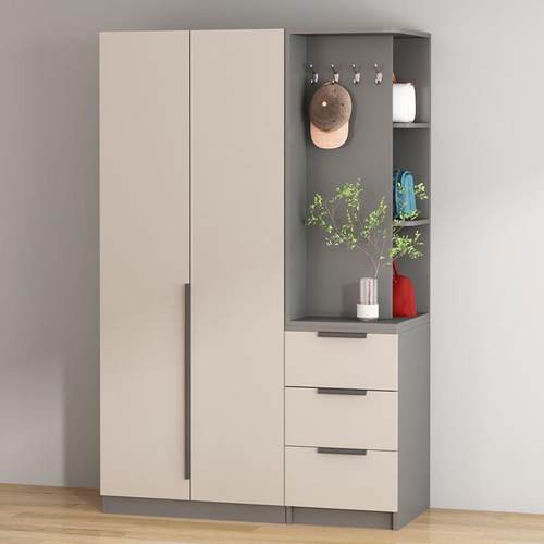 衣柜家用卧室现代简约储物收纳实木柜子出租房用经济型推拉门衣橱