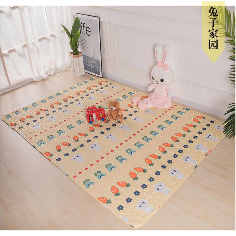 纯棉绗缝地垫少儿游戏围栏垫儿童卡通爬行垫卧室帐篷地毯榻榻米垫