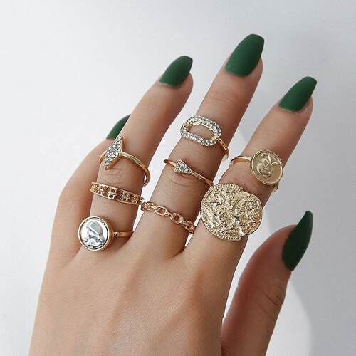 Finger Rings Set Women Knuckle Rings Female Jewelry 戒指套装