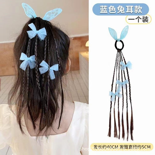 小女孩拳击儿童假发辫子马尾马尾