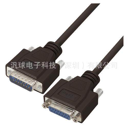 L-COM CSMNB15MF-50 优良15针双屏蔽D-Sub线缆DB15公头/母头 现货