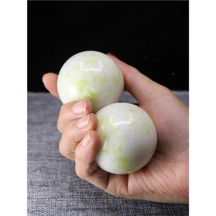 练手玉石球健身球手球保健玩老人实心老年人按摩握铁球钢球部转滚