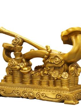 工厂直发铜如意必定如意祥瑞摆件工艺品客厅玄关办公室桌面装饰品