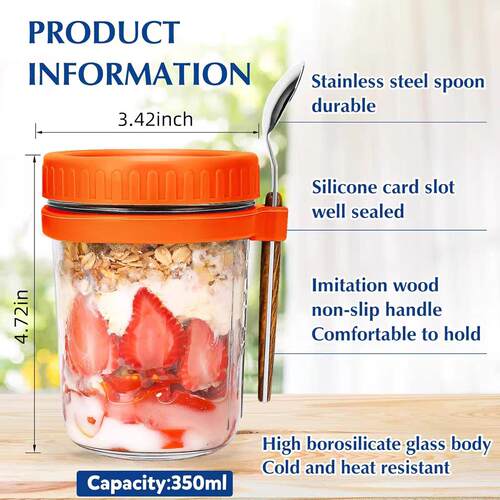 Overnight Oats Containers Oatmeal Mason Jars Go Container