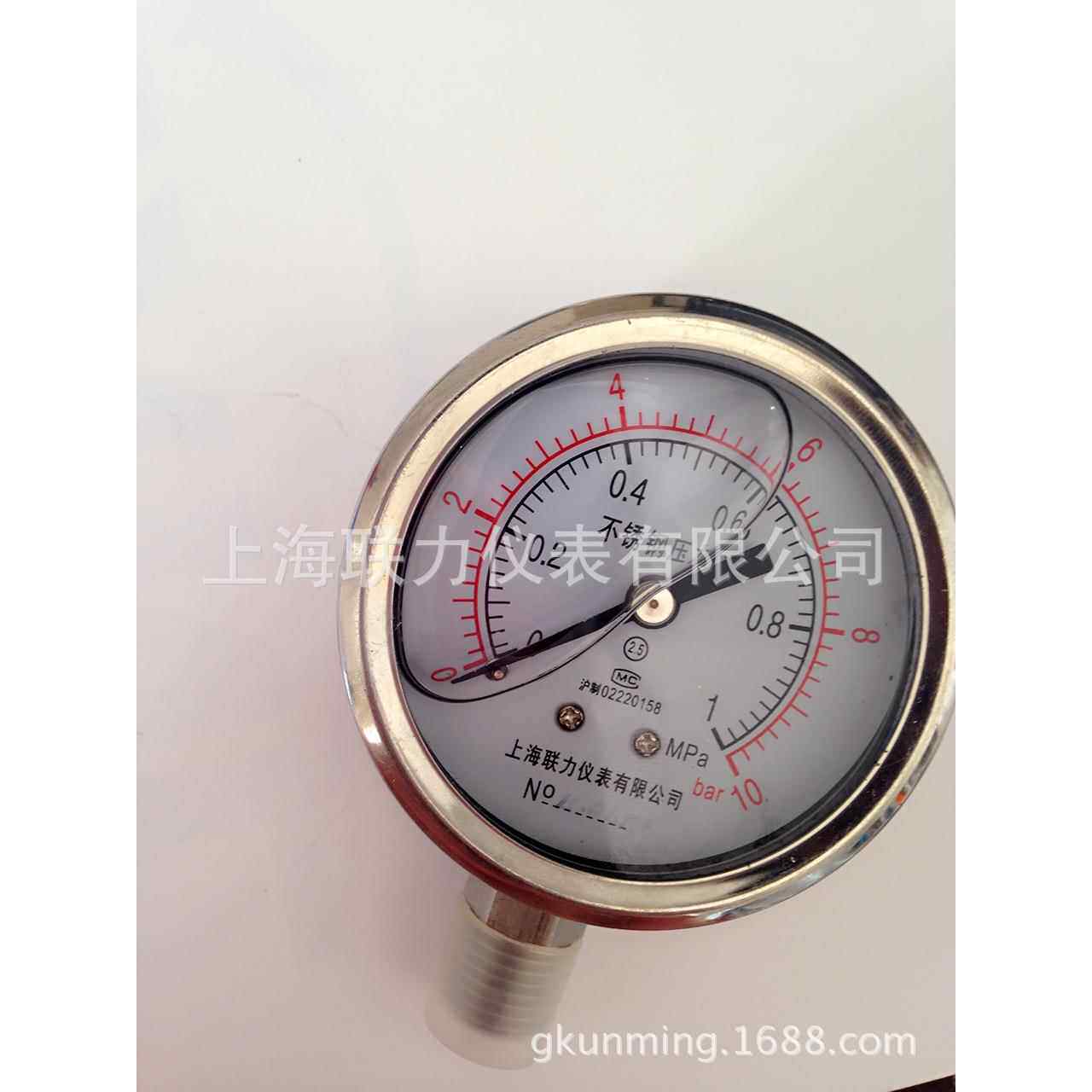 现货供应Y60BF不锈钢耐震压力表 耐高温抗腐蚀压力真空表规格齐全