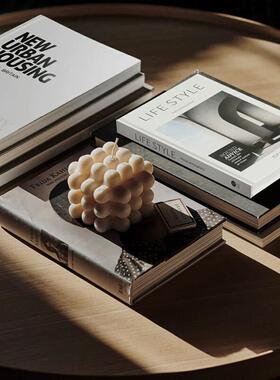 OMENIA轻奢样板间茶几书房桌面摆件彷真书籍可翻页书软装拍摄道具