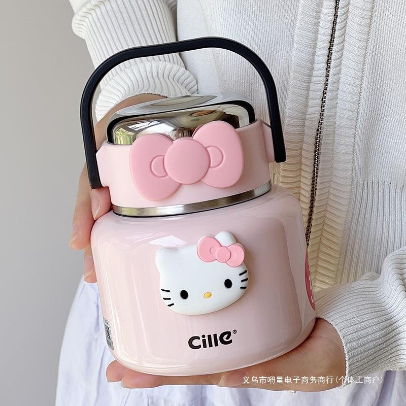 高颜值hellokitty焖烧杯银耳羹可爱316保温壶饭盒女生上班族饮水